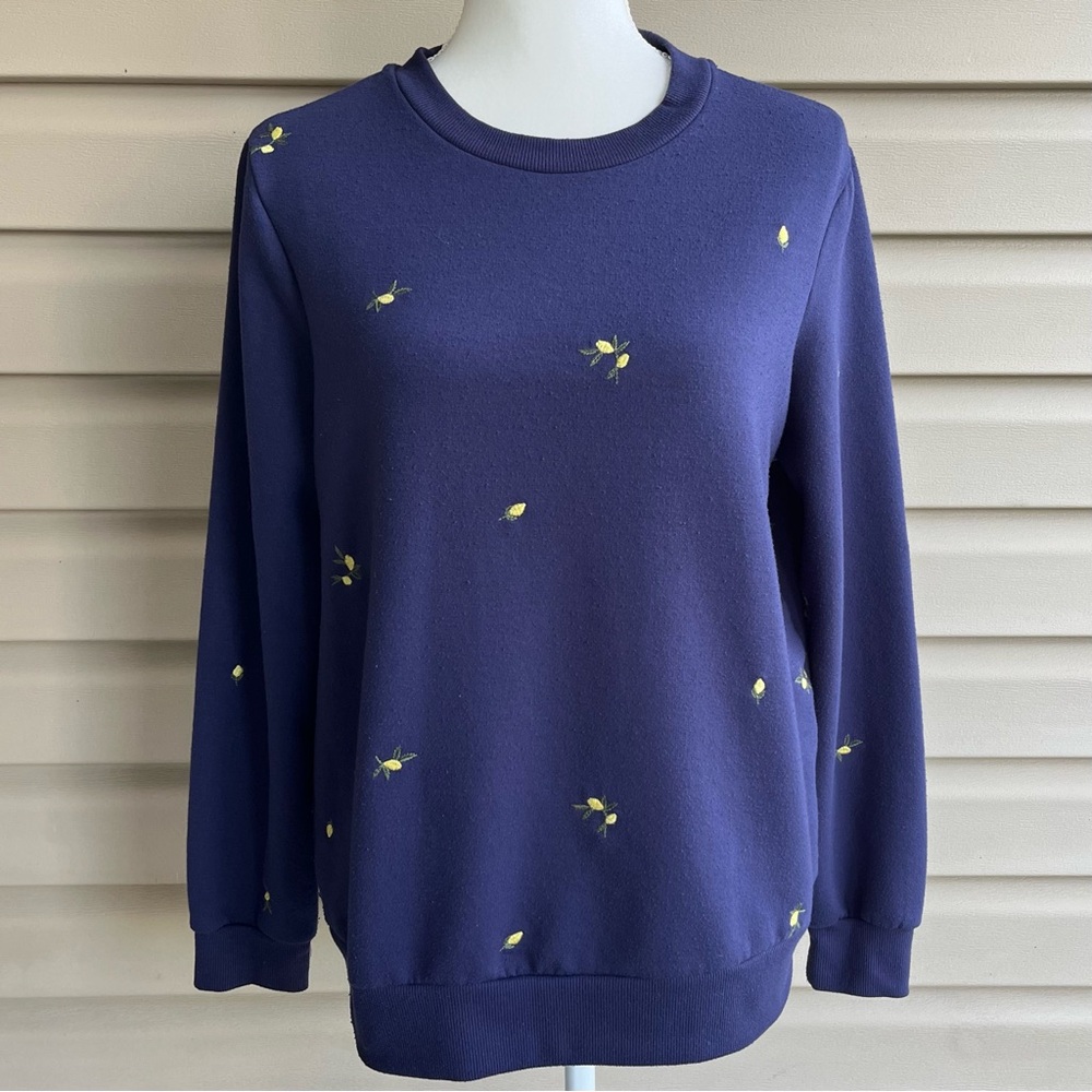 •Gloria Vanderbilt• Soft Pullover Lemon Top - Size Medium